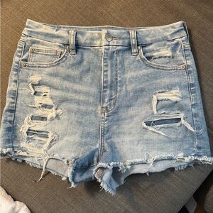 American Eagle Distressed Super High Waisted Shorts